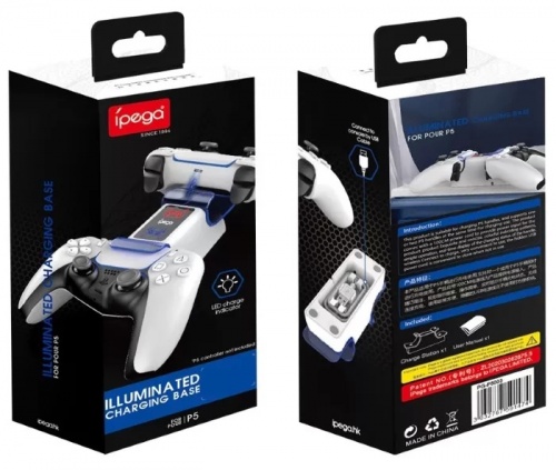 Зарядная станция PS5 Dual Charging Dock for Dual Sense White PG-P5003 iPega